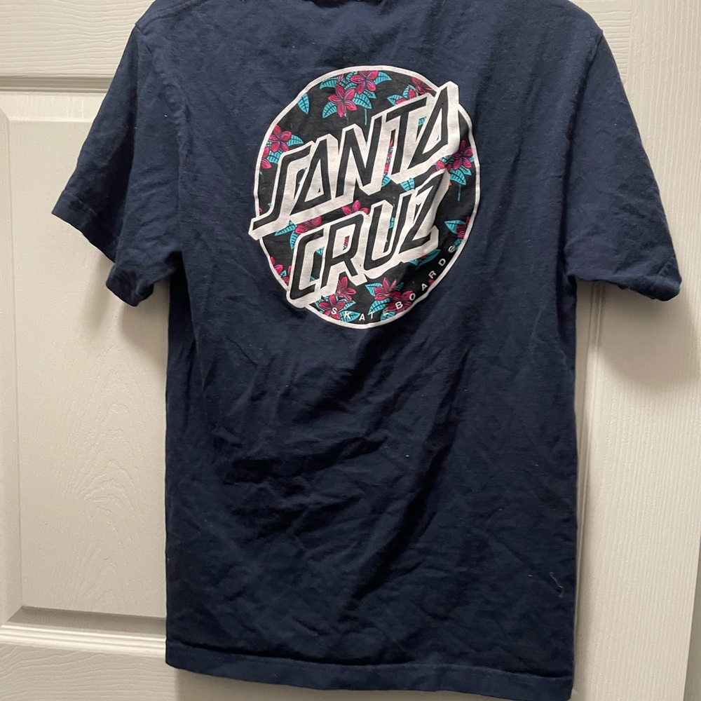 Santa Cruz floral navy blue shirt